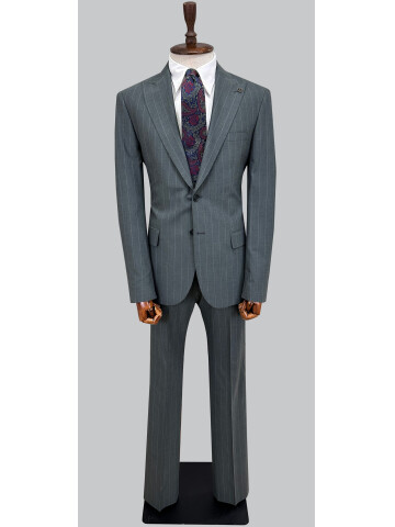 SUIT SARTORIA GREEN STRIPED SUIT 2002/65