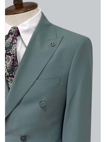 SUIT SARTORIA GREEN DOUBLE-BREASTED SUIT 2002/48