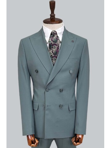 SUIT SARTORIA GREEN DOUBLE-BREASTED SUIT 2002/48