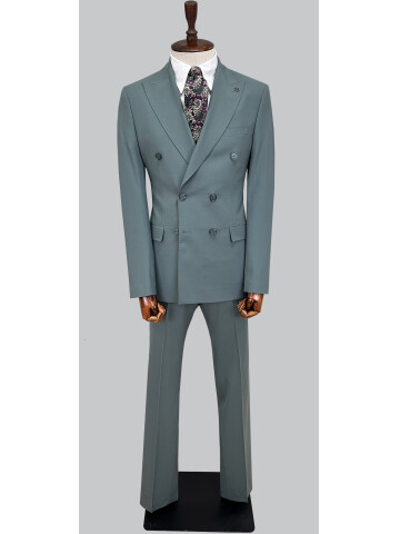 SUIT SARTORIA GREEN DOUBLE-BREASTED SUIT 2002/48