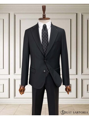 SUIT SARTORIA WOOL BLACK SUIT 2001/15