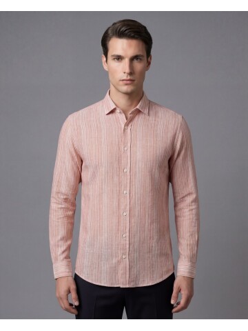 Taba Regular Kalıp  Çizgili Uzun Kollu Gömlek