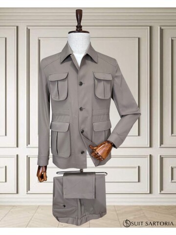 Taş Safari Model Dört Cepli Takım Elbise