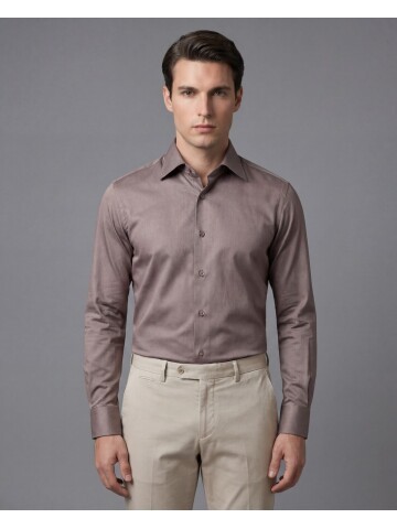 Vizon Slim Fit Büyük Klasik Yaka Gömlek