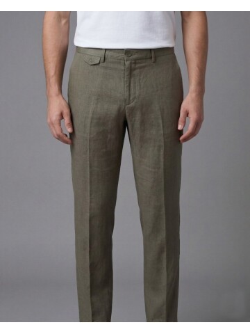 Green Comfort Fit Notch Lapel Suit with Patch Pockets