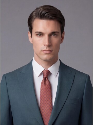 Yeşil Sivri Yaka İki Düğmeli Slim Fit Takım Elbise