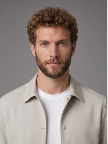 Light Brown Casual Shirt-Collar Comfort Fit Suit