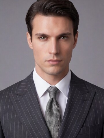 Antrasit Sivri Yaka Yünlü Kruvaze Takım Elbise