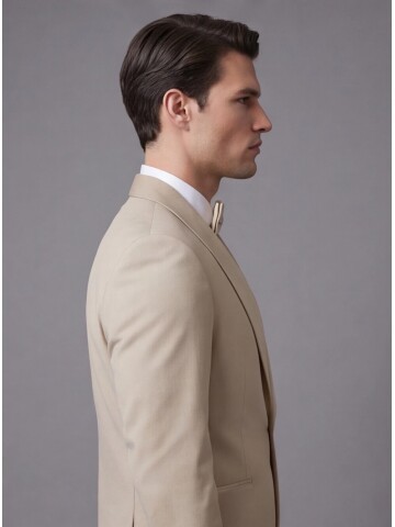 Beige Three-Piece Tuxedo