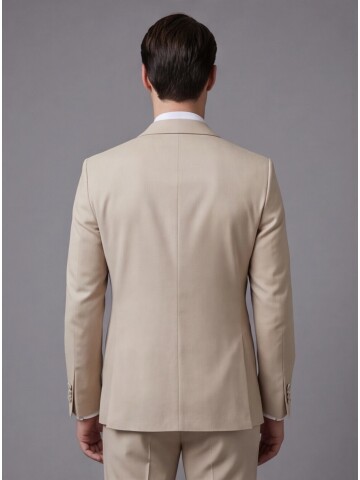 Beige Three-Piece Tuxedo