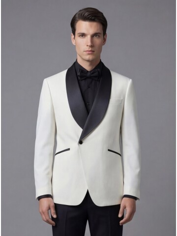 White Double-Breasted Tuxedo