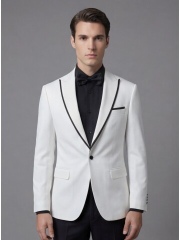 White Three-Piece Tuxedo
