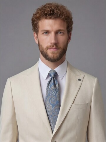 White Peak Lapel Comfort Fit Fully Lined Suit