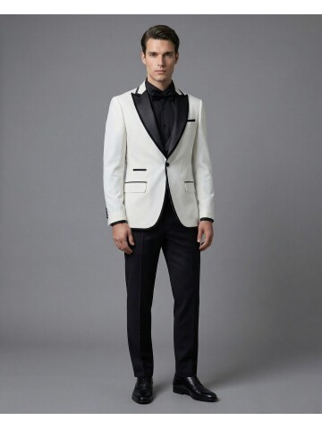 White Three-Piece Tuxedo