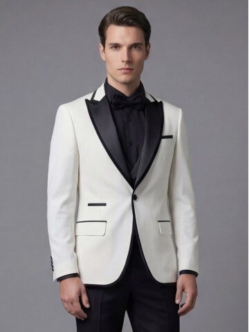 White Three-Piece Tuxedo