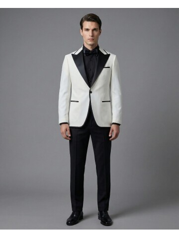 White Three-Piece Tuxedo