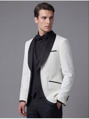 White Three-Piece Tuxedo