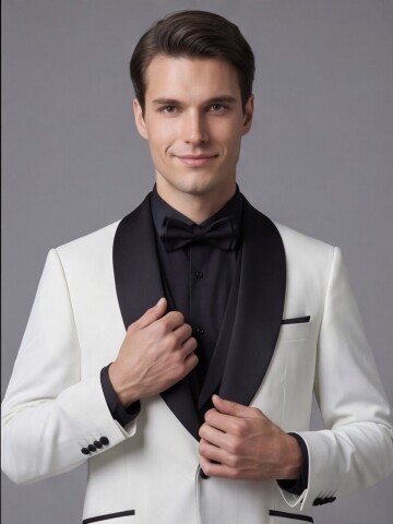 White Three-Piece Tuxedo