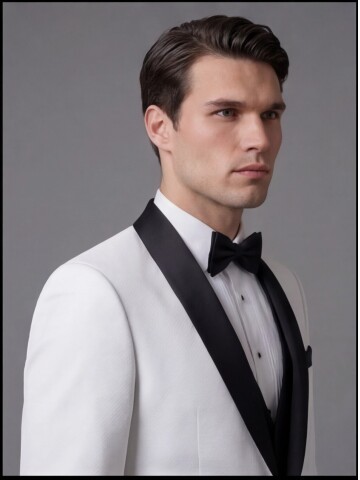 White Three-Piece Tuxedo