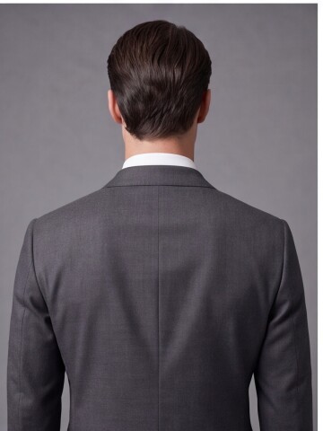 Grey Wool Double-Breasted Suit