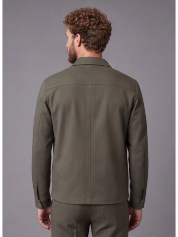 Khaki Safari Pocket Zipper Sport Set