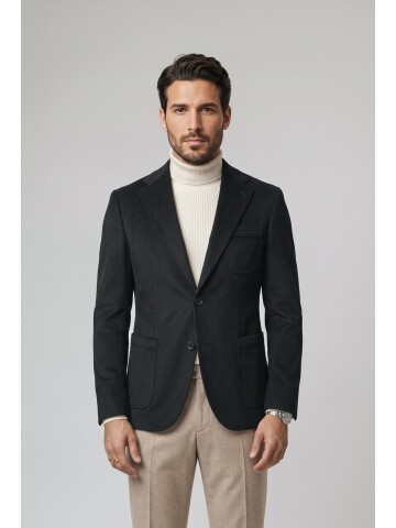 Kadife Mono Yaka Slim Fit Ceket