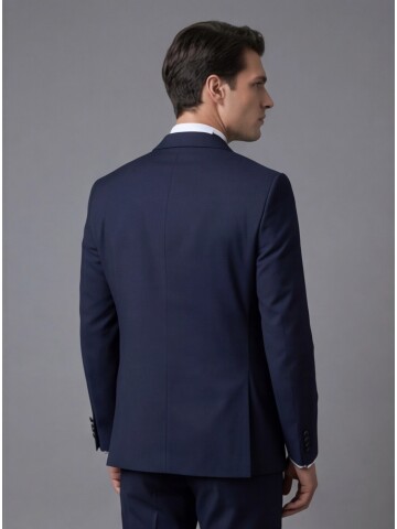 Navy Blue Three-Piece Tuxedo