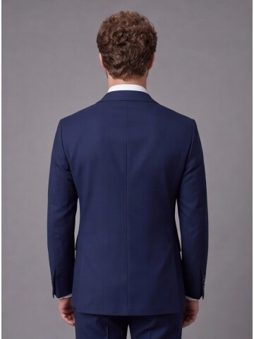 Mavi Slim Fit Mono Yaka 2 Düğmeli Takım Elbise