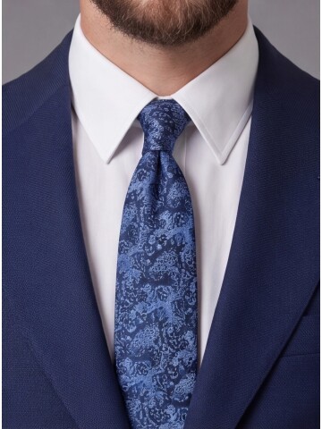 Mavi Slim Fit Mono Yaka 2 Düğmeli Takım Elbise
