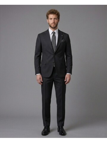 Black Notch Lapel Comfort Fit Suit