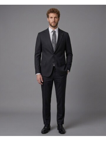 Black Notch Lapel Comfort Fit Suit