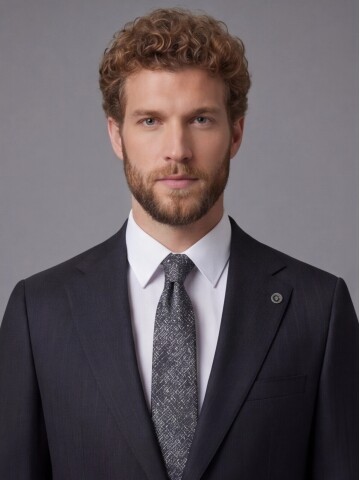 Siyah Mono Yaka Comfort Fit Takım Elbise