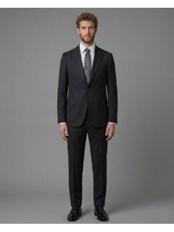 Black Notch Lapel Comfort Fit Suit