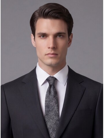 Siyah Mono Yaka İki Düğmeli Slim Fit Takım Elbise