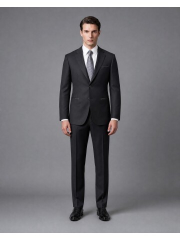 Black Notch Lapel Suit