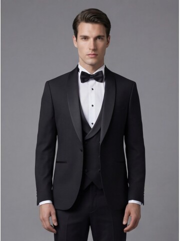 Black Three-Piece Tuxedo
