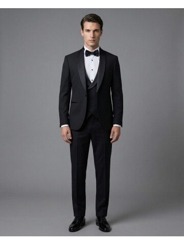 Black Three-Piece Tuxedo