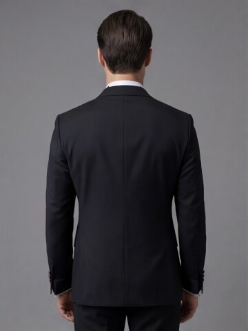Black Peak Lapel Double-Breasted Tuxedo