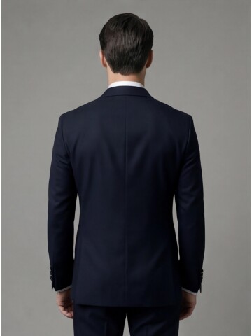Black Peak Lapel Three-Piece Tuxedo