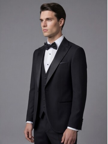 Black Three-Piece Tuxedo