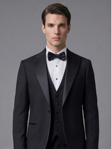 Black Three-Piece Tuxedo