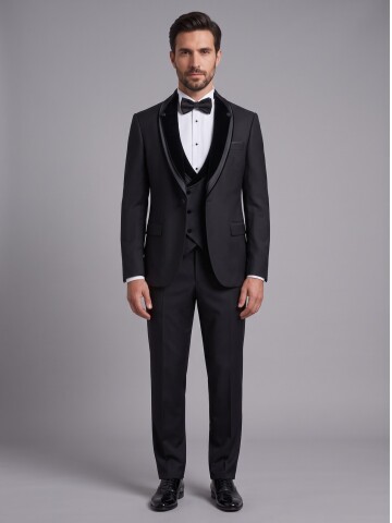 Suit Sartoria Siyah Damatlık