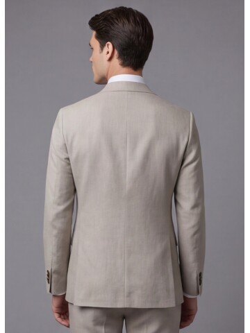 Taş Mono Yaka İki Düğmeli Slim Fit Takım Elbise