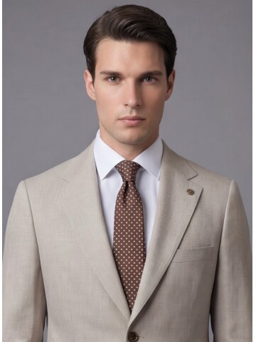 Taş Mono Yaka İki Düğmeli Slim Fit Takım Elbise