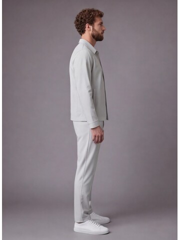 Stone Casual Shirt-Collar Comfort Fit Suit