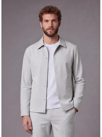 Stone Casual Shirt-Collar Comfort Fit Suit