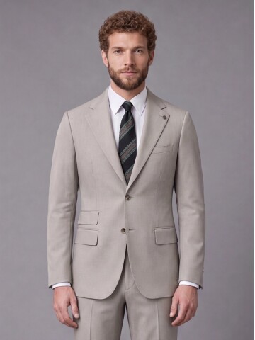 Taş Slim Fit Mono Yaka 2 Düğmeli Takım Elbise