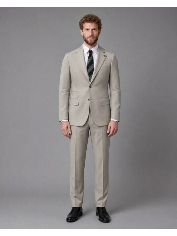 Taş Slim Fit Mono Yaka 2 Düğmeli Takım Elbise